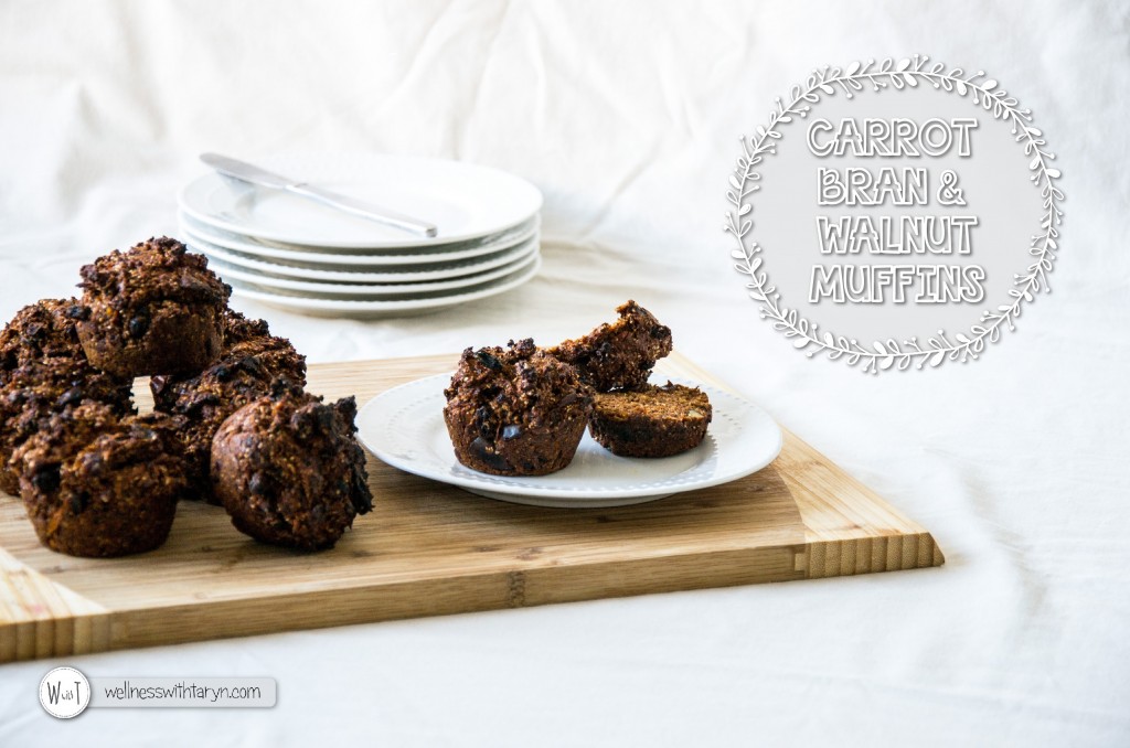 Carrot Bran and Walnut Muffins