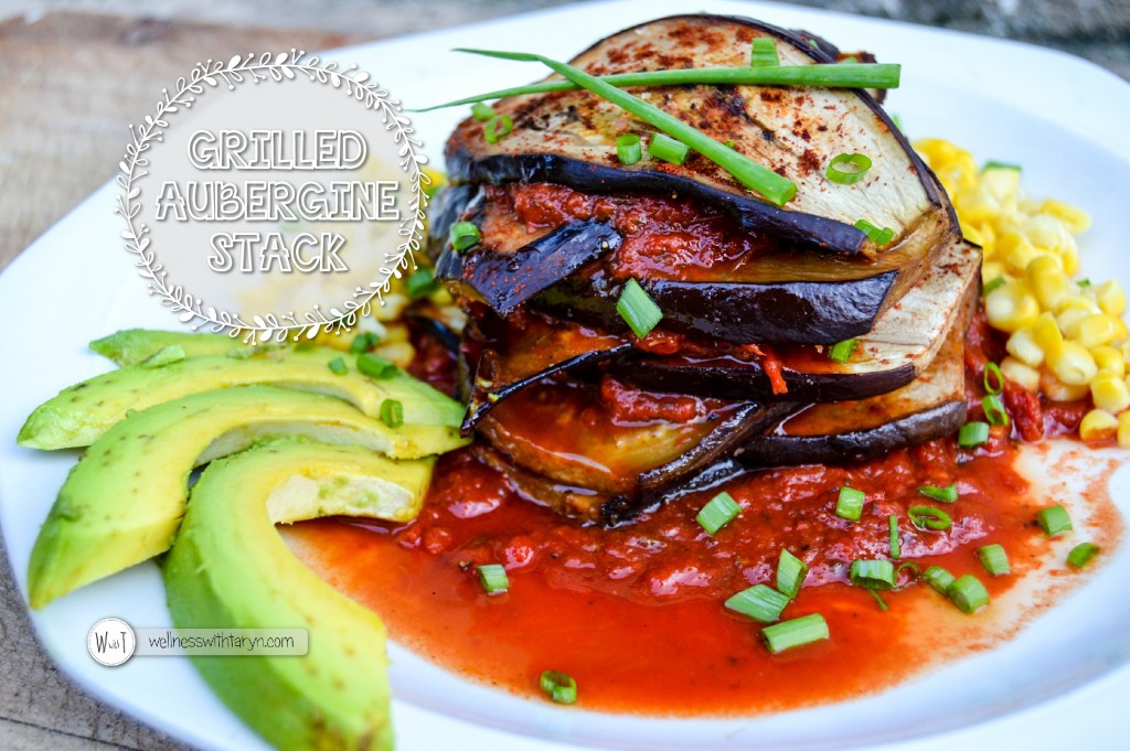 Grilled Aubergine Stack