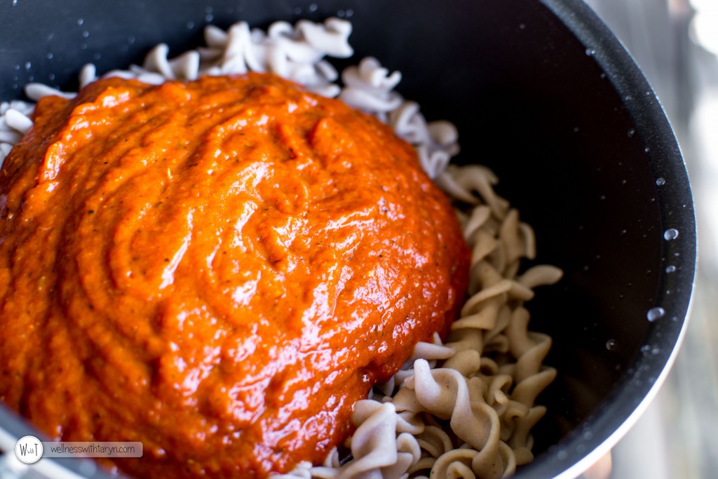 Roasted Red Capsicum, Tomato and Basil Pasta-37