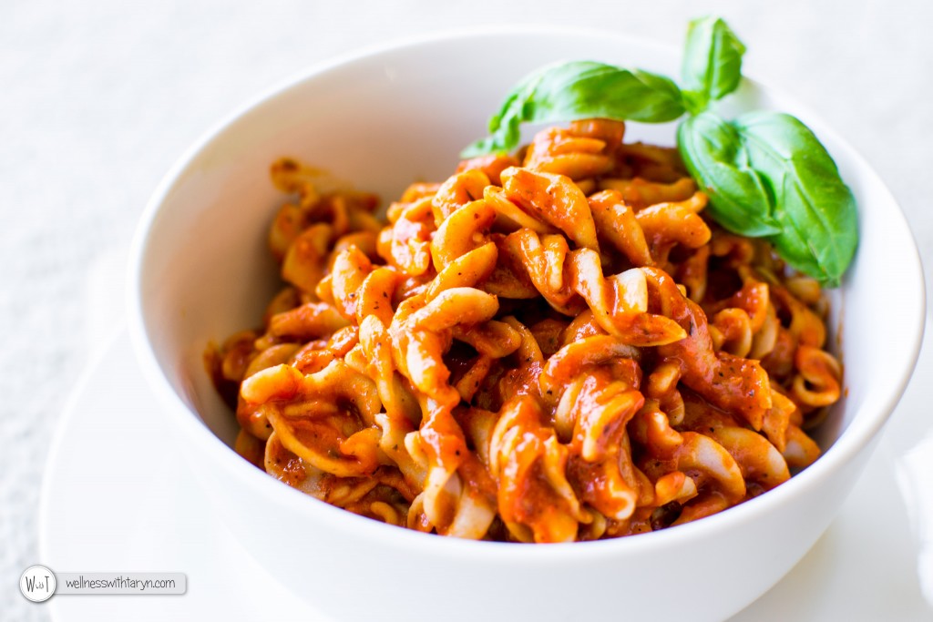 Roasted Red Capsicum, Tomato and Basil Pasta-51