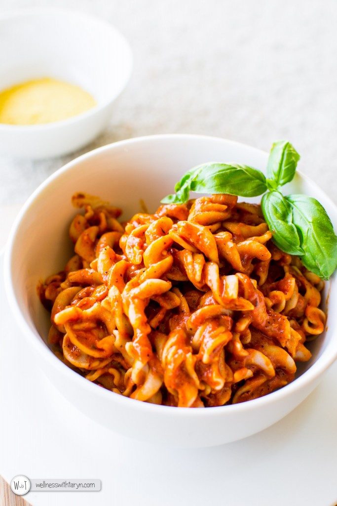 Roasted Red Capsicum, Tomato and Basil Pasta-57