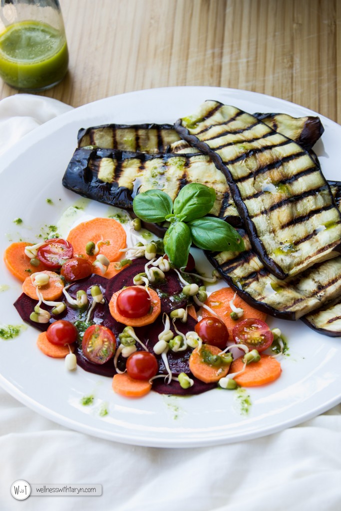 Grilled aubergine with lemon basil dressing (16 of 29)