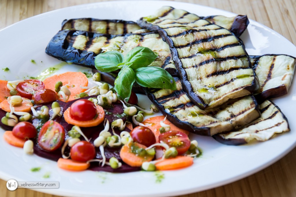 Grilled aubergine with lemon basil dressing (26 of 29)